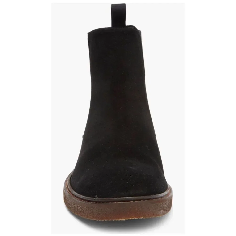 GREATS Mens 7 EU 40 Black Suede Chelsea Boots Pull On Dress Casual Ankle Boots